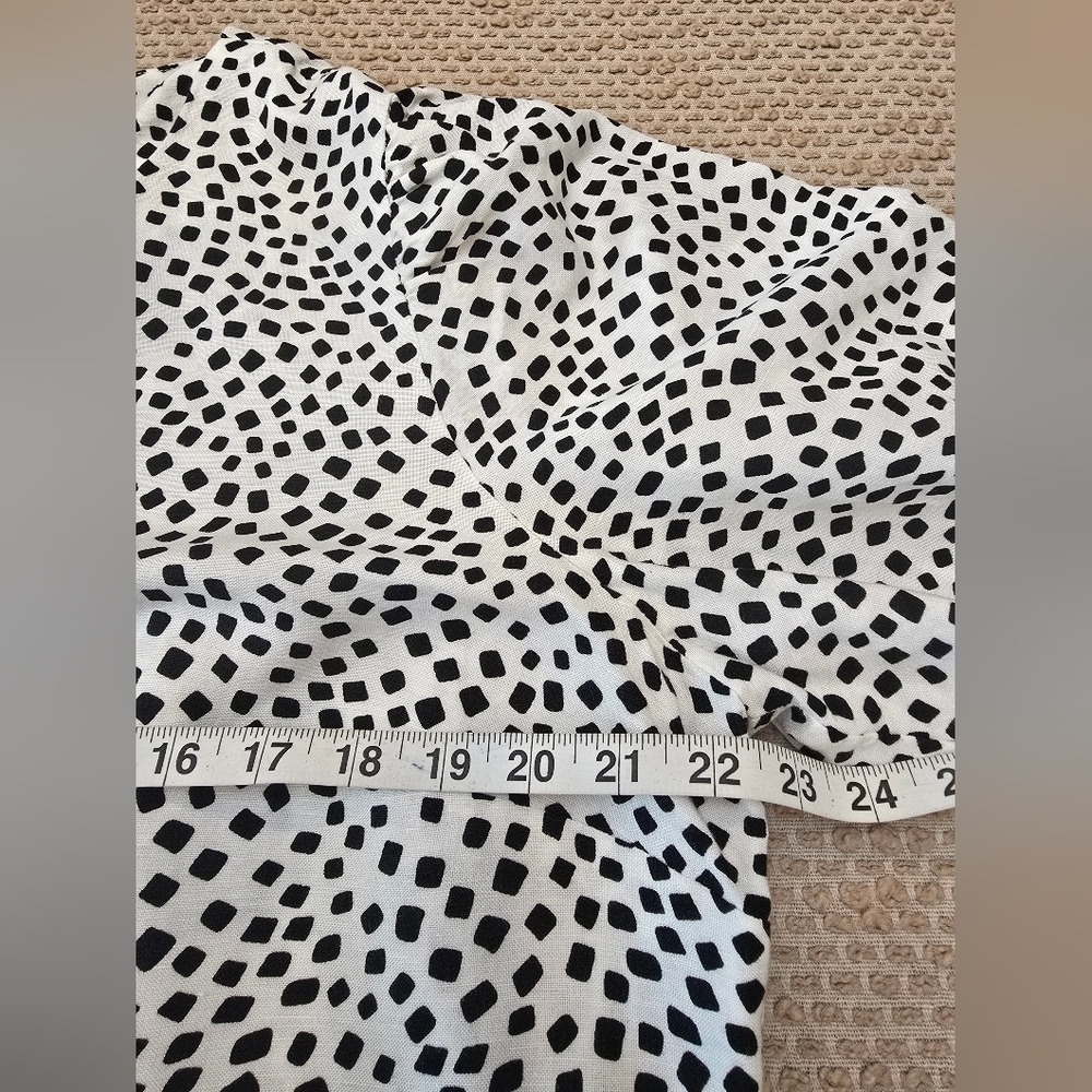 Alfani womens coral tides shirt linen blend white black Size Xl - Picture 12 of 12